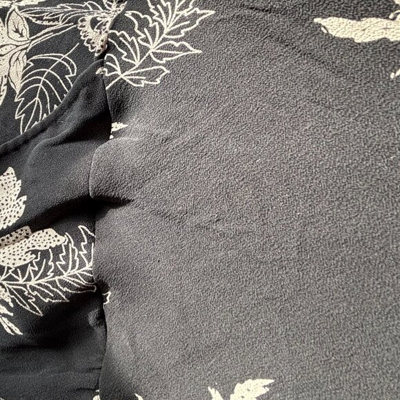 Vtg Nyc Design Women Top Sz XL Floral Silk Sheer Whimsigoth Dark Romantic 18392 - Picture 3 of 13